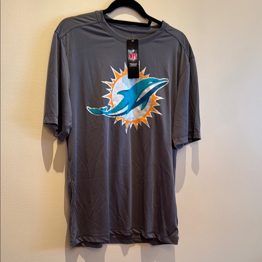 NFL - Miami Dolphins 🐬- Gray Men's Sports Shirt